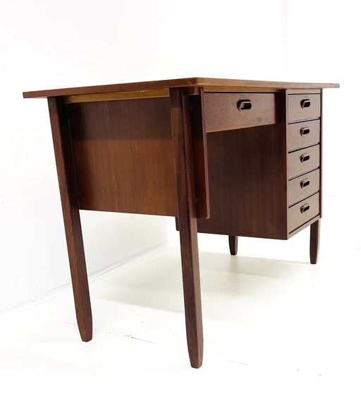 Vintage teakhouten bureau