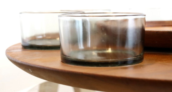 Image 1 of Lüthje wood Denmark Lazy Susan vintage Deens design