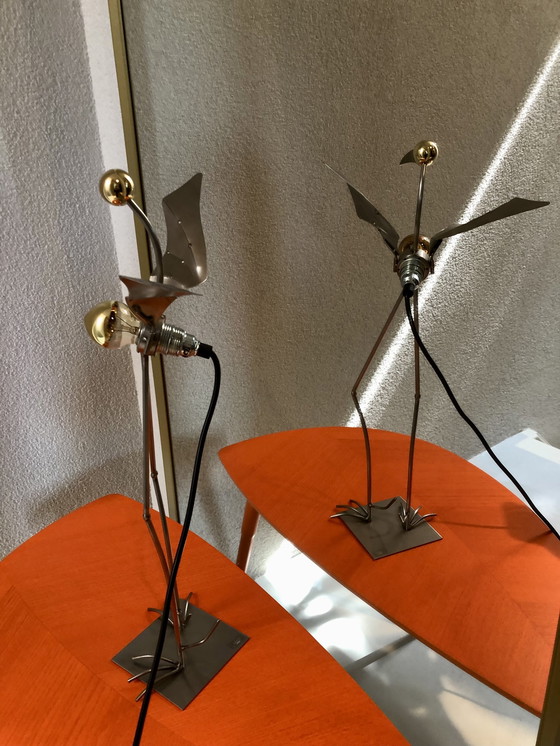 Image 1 of Stubenrauch Vintage gold Bird Vogel lamp