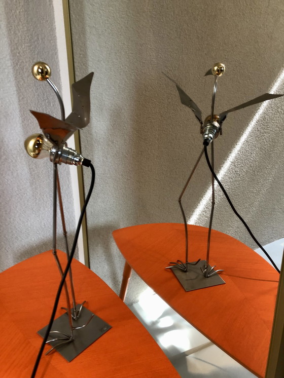 Image 1 of Stubenrauch Vintage gold Bird Vogel lamp