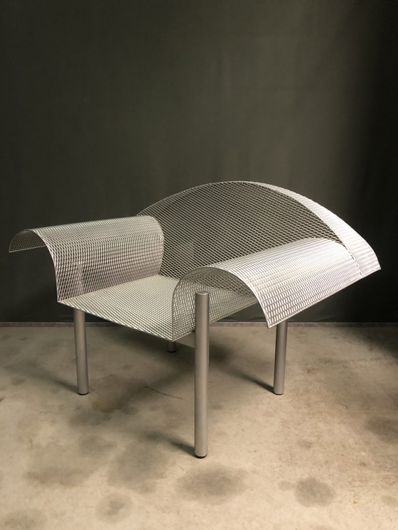 Image 1 of Post modern metalen mesh lounge stoel