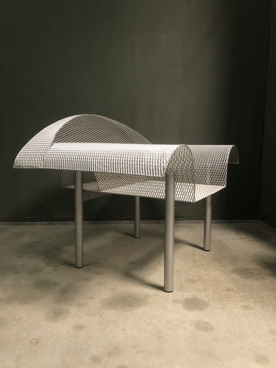 Image 1 of Post modern metalen mesh lounge stoel