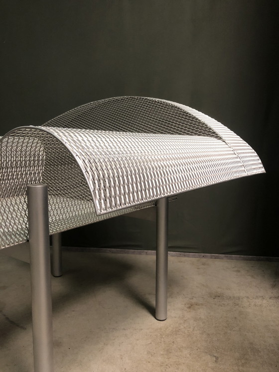 Image 1 of Post modern metalen mesh lounge stoel