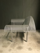 Post modern metalen mesh lounge stoel