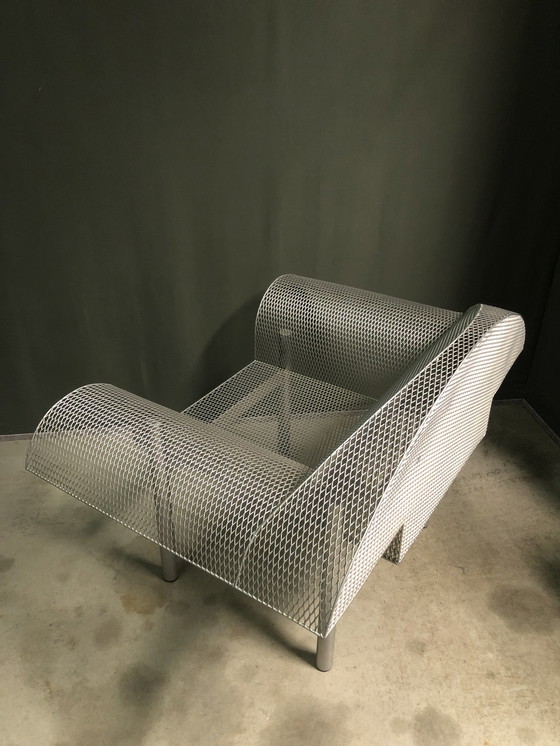 Image 1 of Post modern metalen mesh lounge stoel