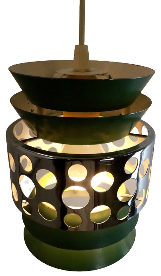 Image 1 of Hanglamp 'Graen' space age lamp vintage groen