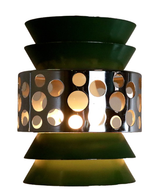 Image 1 of Hanglamp 'Graen' space age lamp vintage groen