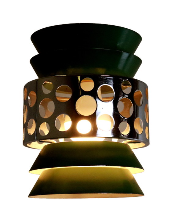 Image 1 of Hanglamp 'Graen' space age lamp vintage groen