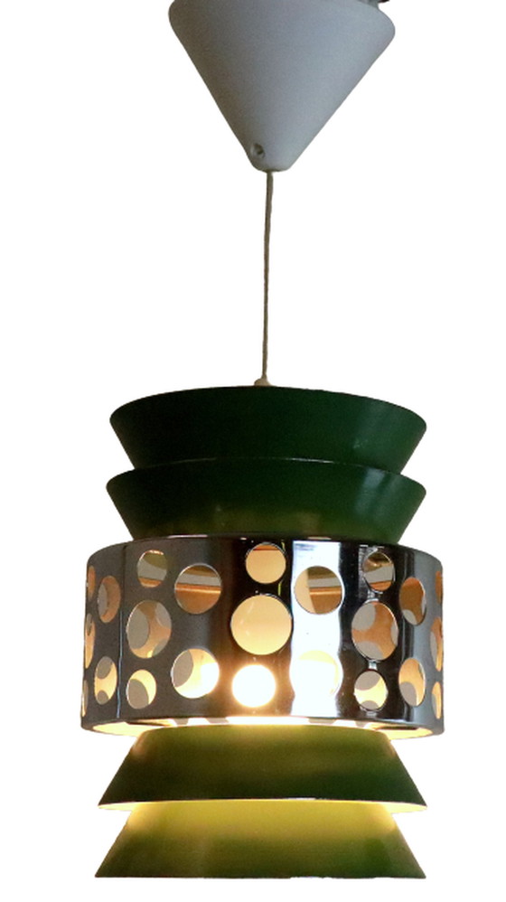 Image 1 of Hanglamp 'Graen' space age lamp vintage groen