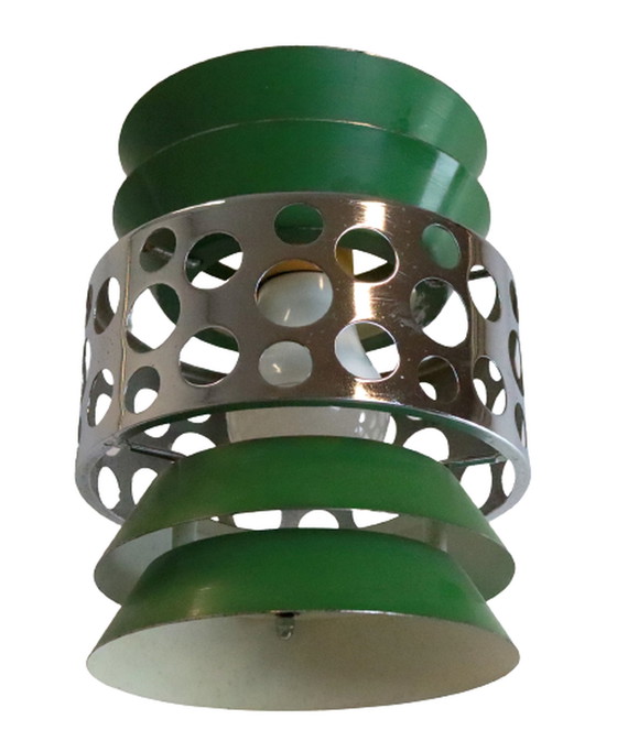 Image 1 of Hanglamp 'Graen' space age lamp vintage groen