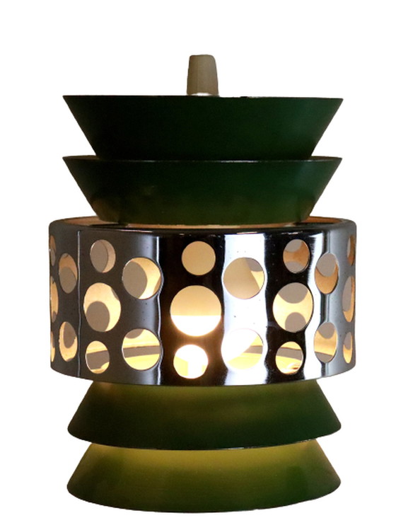 Image 1 of Hanglamp 'Graen' space age lamp vintage groen