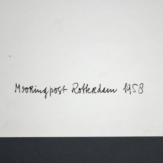 Image 1 of Aart Klein (1909-2001) Ontwikkelgelatinezilverdruk op bariet papier, Mooring Post Rotterdam 1958, gesigneerd en gestempeld 