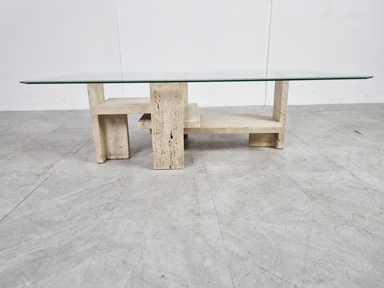 Image 1 of Vintage travertin salontafel