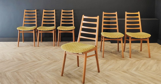 Image 1 of 6x Mid Century eettafel stoelen