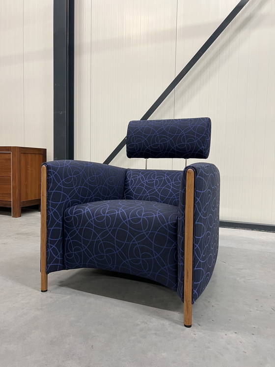 Image 1 of Leolux Goncharov fauteuil Maze Stof Blauw