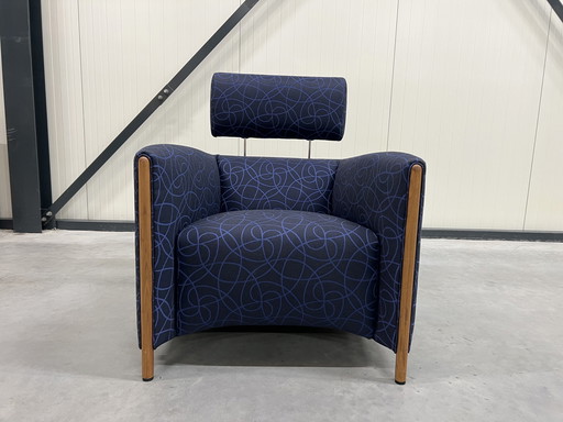 Leolux Goncharov fauteuil Maze Stof Blauw