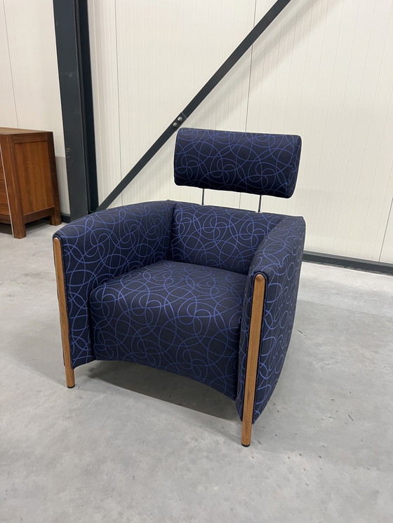 Image 1 of Leolux Goncharov fauteuil Maze Stof Blauw