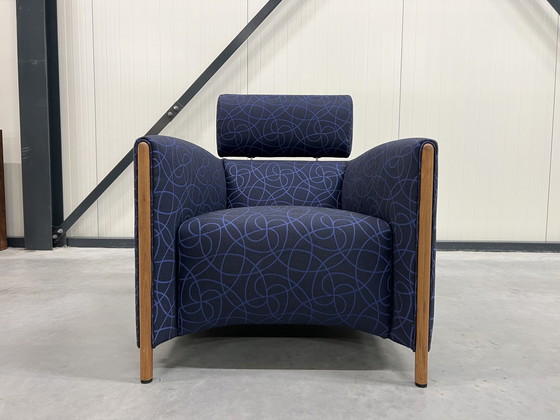 Image 1 of Leolux Goncharov fauteuil Maze Stof Blauw