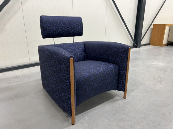 Image 1 of Leolux Goncharov fauteuil Maze Stof Blauw