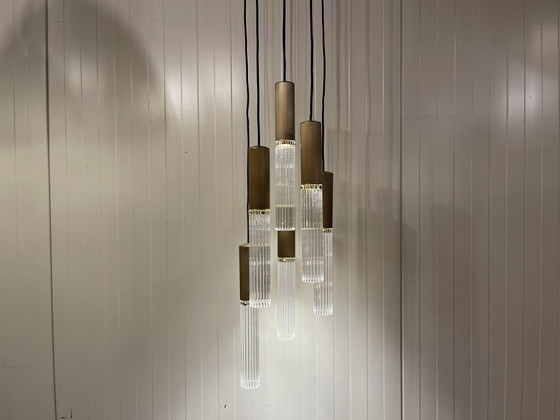 Image 1 of J. Adams & Co Flume Drop Pendant Light Cluster - lamp