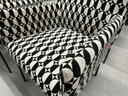 6 Jess Design Forward eetkamerstoel zwart wit stof