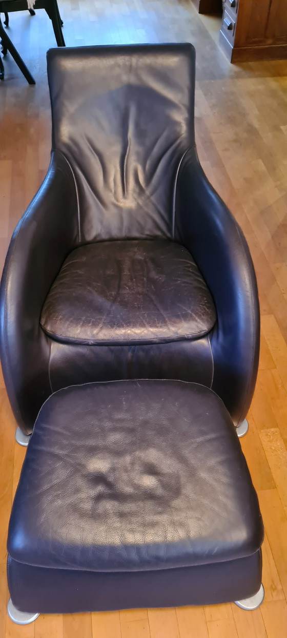 Image 1 of 2 x Montis by Gerard van den Berg fauteuil, 1x voetenbankje #prijs verlaagd#