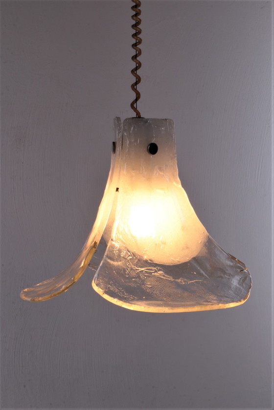 Image 1 of Vintage Mid-Century glazen hanglamp van J. T. Kalmar, 1960
