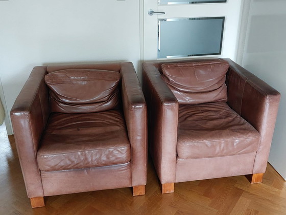 Image 1 of 2x Lederland fauteuils