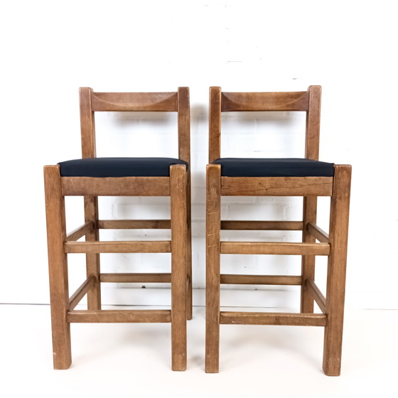 Image 1 of 2x vintage barkruk minimalist