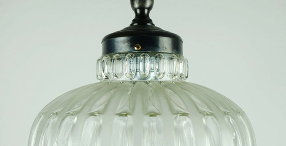 Image 1 of hanglamp mid century bubbelglas satijnglas jaren 60