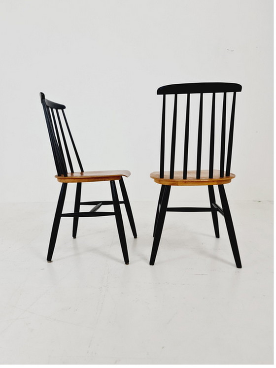 Image 1 of 2x Vintage spijlenstoelen