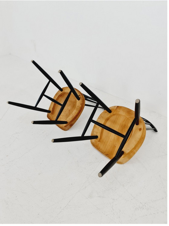 Image 1 of 2x Vintage spijlenstoelen