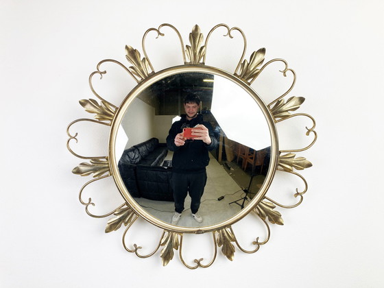 Image 1 of Vintage messing sunburst spiegel