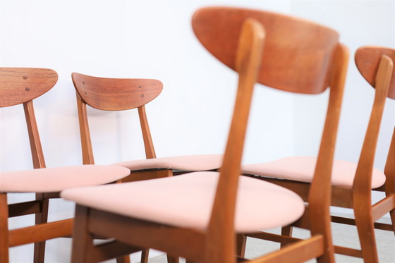 Image 1 of 4x Vintage Farstrup eetkamerstoel, set