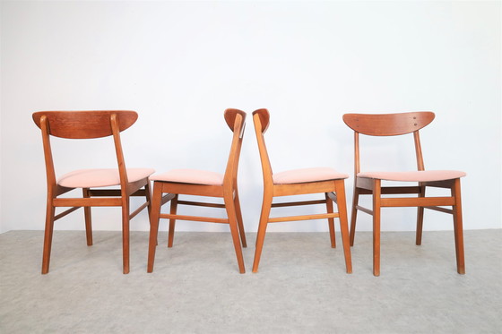 Image 1 of 4x Vintage Farstrup eetkamerstoel, set