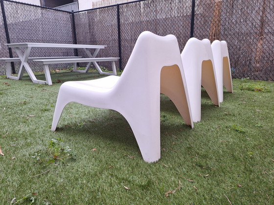 Image 1 of Vintage tuinstoelen 3 grote + 1 kidsize