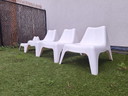 Vintage tuinstoelen 3 grote + 1 kidsize