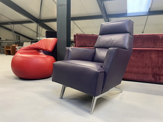 Image 1 of Design On Stock Solo Fauteuil paars leer