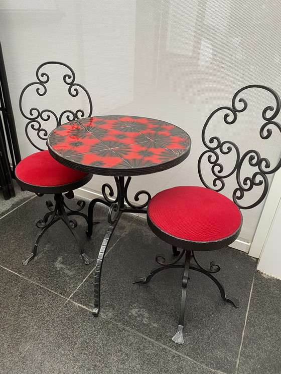 Image 1 of Vintage brutalist tafel setje