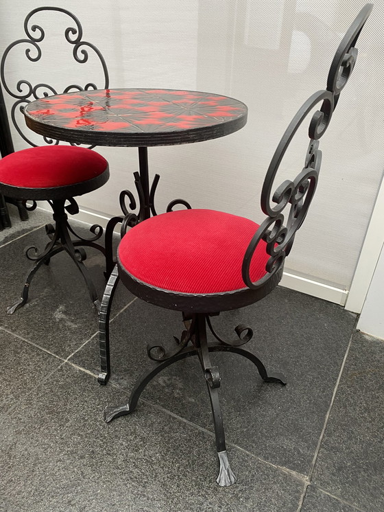 Image 1 of Vintage brutalist tafel setje