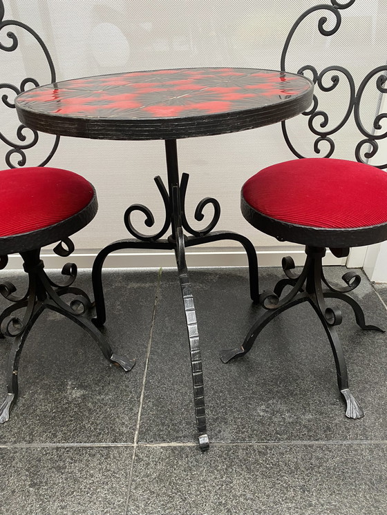 Image 1 of Vintage brutalist tafel setje