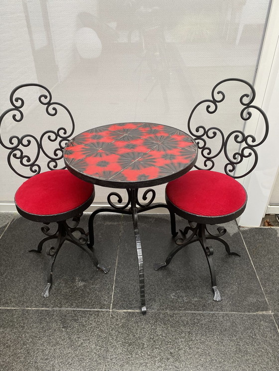 Image 1 of Vintage brutalist tafel setje