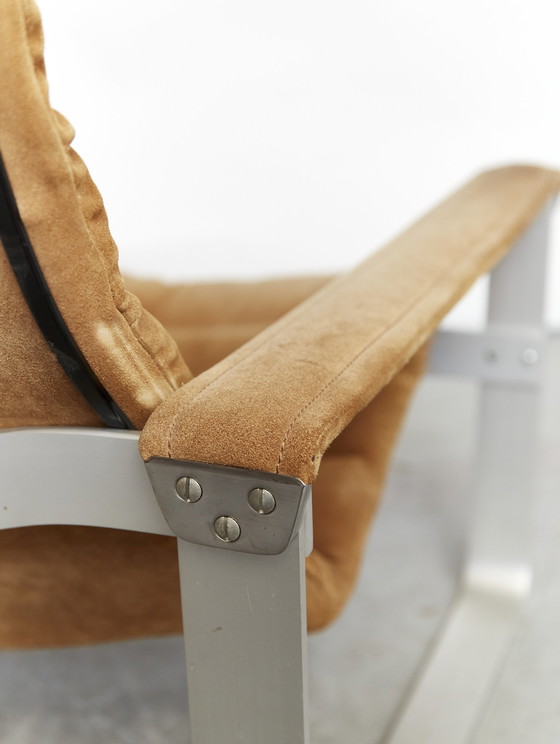 Image 1 of Ilmari Lappalainen Lounge Chair & Ottoman “Pulkka” voor ASKO