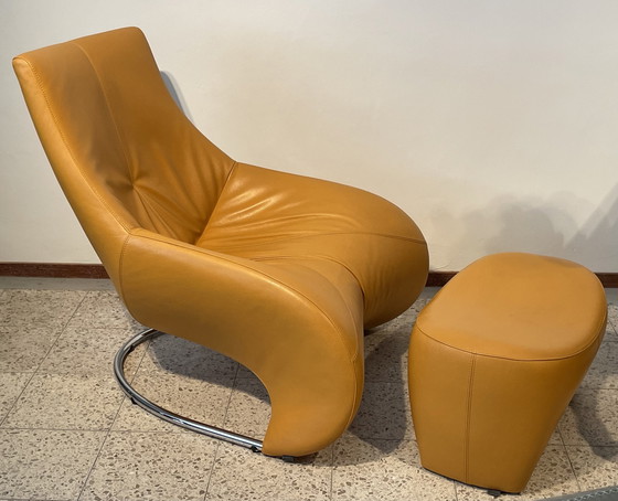 Image 1 of Leolux Darius fauteuil met hocker