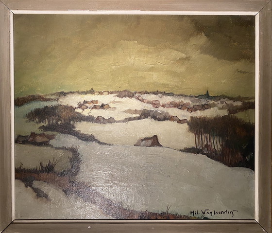 Image 1 of Hilaire Vanbiervliet Winterlandschap schilderij