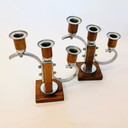 2x Art deco kandelaars