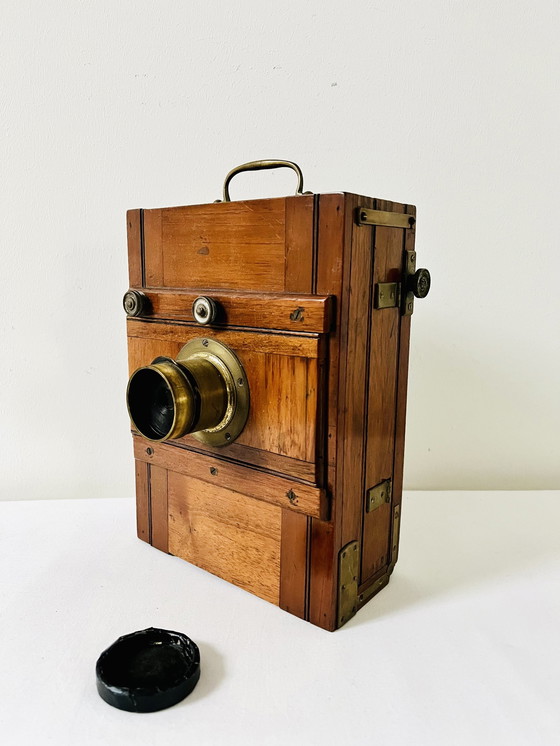 Image 1 of J.H. Dallmeyer London 7x5’’ wooden plate camera