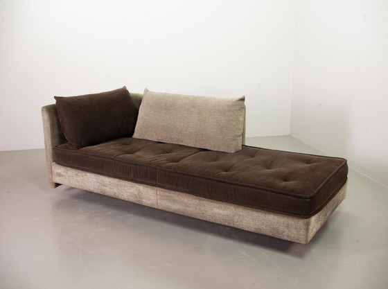 Image 1 of Ligne Roset Chocoladebruine Bank / Daybed met Bijpassende Kussens. Set van 2. Frankrijk, jaren 90.