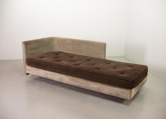 Image 1 of Ligne Roset Chocoladebruine Bank / Daybed met Bijpassende Kussens. Set van 2. Frankrijk, jaren 90.