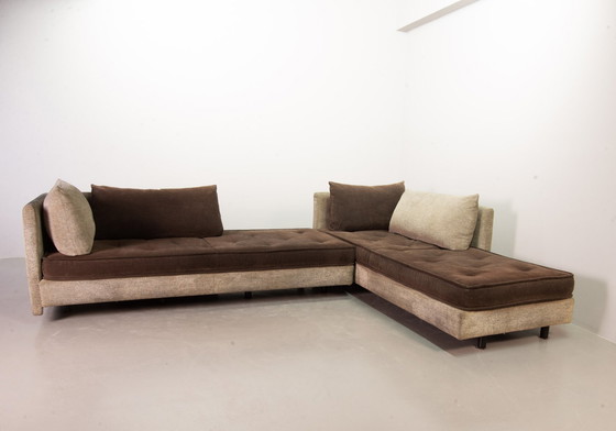 Image 1 of Ligne Roset Chocoladebruine Bank / Daybed met Bijpassende Kussens. Set van 2. Frankrijk, jaren 90.